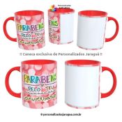 CANECA ANIVERSÁRIO PARABÉNS 1 FOTO 325 ml