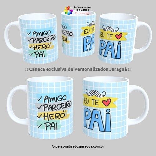 CANECA PAIS EU TE AMO PAI 325 ml